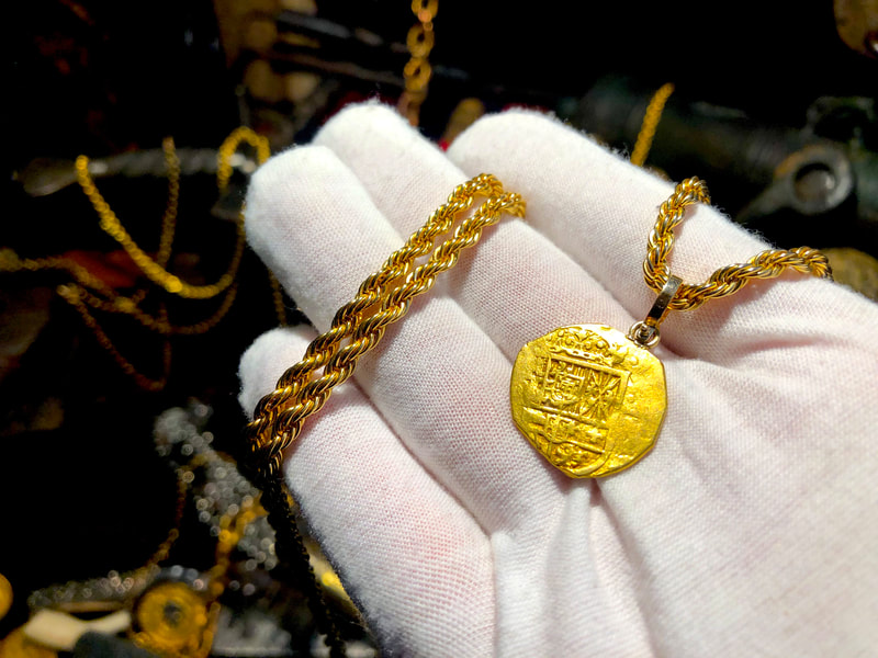 Spain 2 Escudos 1610 "Dated" Pirate Gold Coins Jewelry Treasures 6