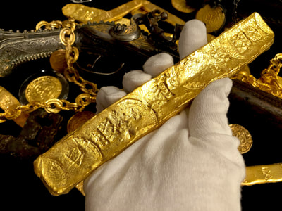 Exact Replica  22kt  Plated Atocha Shipwreck Gold Bar (We Have Real Exact Bar) 10