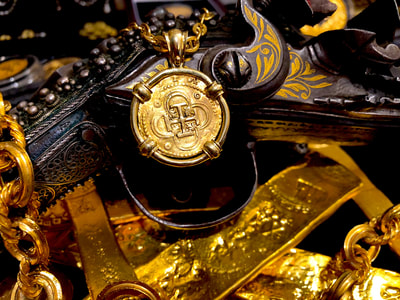 Authentic Spain 2 Escudos 1556-98 Pendant Shipwreck Jewelry Treasure Coin