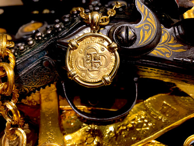 Authentic Spain 2 Escudos 1556-98 Pendant Shipwreck Jewelry Treasure Coin 3