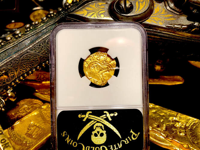 1621-94 | Colombia 2 Escudos | Pirate Gold Coins 13