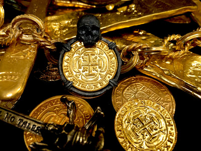 Skull Pendant  Mexico 1715  Royal Replica Shipwreck Jewelry Treasure Coin 3