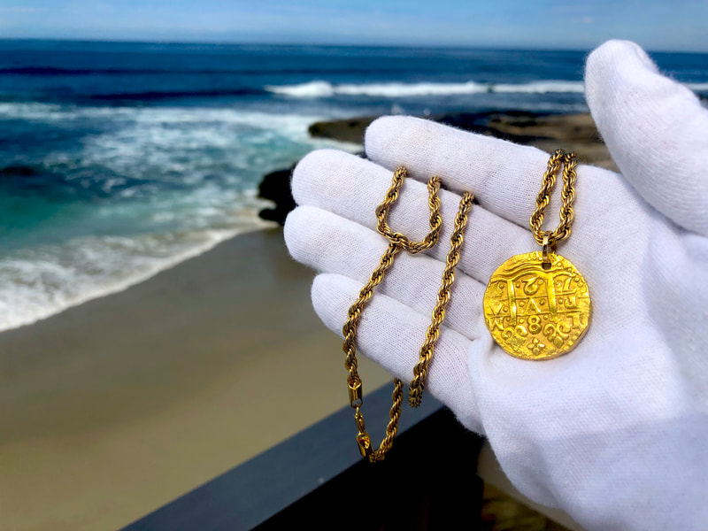 Peru 8 Escudos 1727 "Bold Strike" Pirate Gold Coins Jewelry Treasures 22