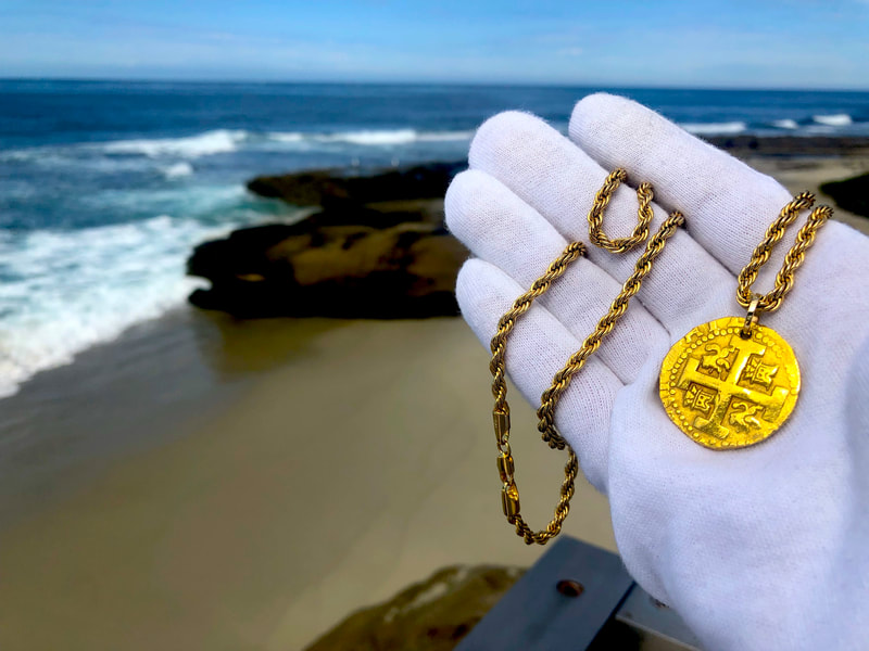 Peru 8 Escudos 1727 "Bold Strike" Pirate Gold Coins Jewelry Treasures 4