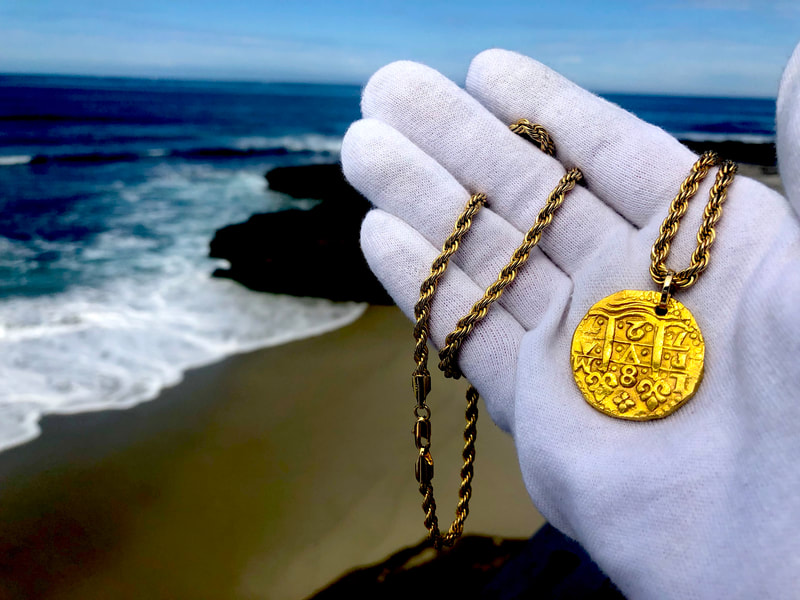 Peru 8 Escudos 1727 "Bold Strike" Pirate Gold Coins Jewelry Treasures 9