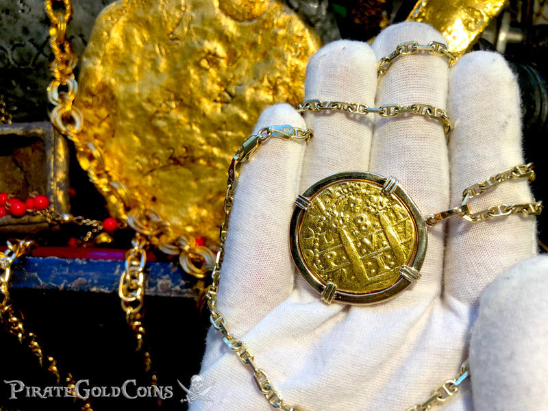 Peru 8 Escudos 1717 "Blood Tears Variety" Pendant Treasure Jewelry 4