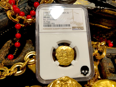 Colombia 1694-13 "1715 Plate Fleet Shipwreck" NGC 64 8