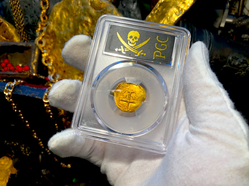 Colombia 2 Escudos 1628-65 "Philip IV" PCGS 61 Pirate Gold Coins 4