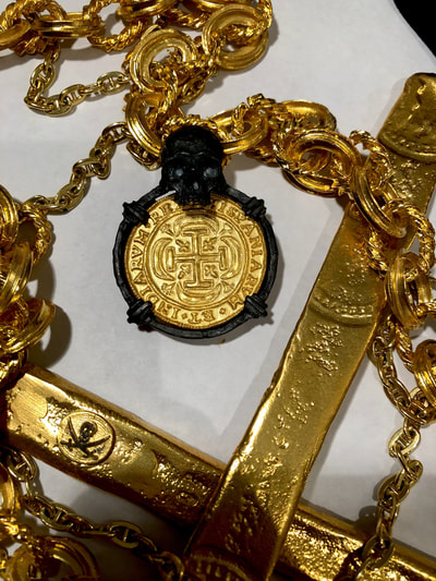 Skull Pendant  Mexico 1715  Royal Replica Shipwreck Jewelry Treasure Coin 11