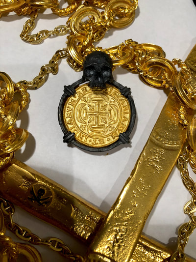 Skull Pendant  Mexico 1715  Royal Replica Shipwreck Jewelry Treasure Coin 9