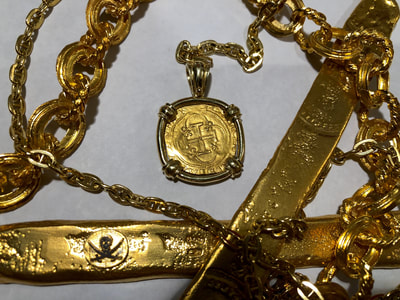 Authentic Spain 1 Escudo 1516-1556 Gold Shipwreck Treasure Jewelry Coin 3