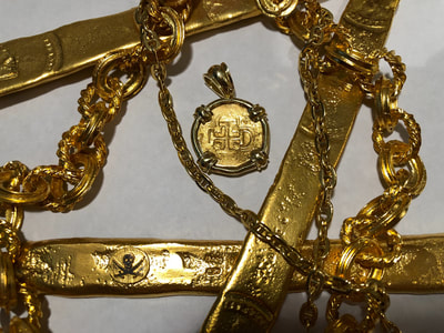 Spain 2 Escudos 1598-1621 Gold Pendant Treasure Jewelry Coin 2