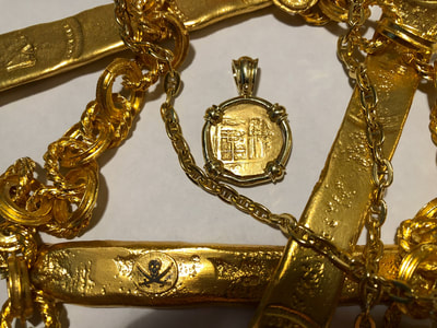 Spain 2 Escudos 1598-1621 Gold Pendant Treasure Jewelry Coin 3