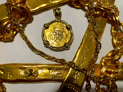 Authentic Spain 2 Escudos 1556-98 Pendant Shipwreck Jewelry Treasure Coin 2