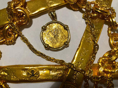 Authentic Spain 2 Escudos 1556-98 Pendant Shipwreck Jewelry Treasure Coin 4