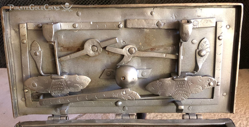 Silver Nuremberg Treasure Chest 1600's Steel Armada Box 3