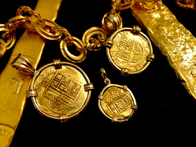 Authentic Spain 2 Escudos 1556-98 18kt Pendant Shipwreck Jewelry Treasure Coin 6