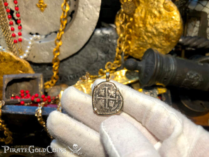 Bolivia 1 Real 1693 "Dated" 14kt Bezel Jewelry Treasures