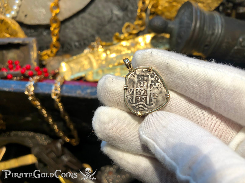 Bolivia 1 Real 1693 "Dated" 14kt Bezel Jewelry Treasures 3