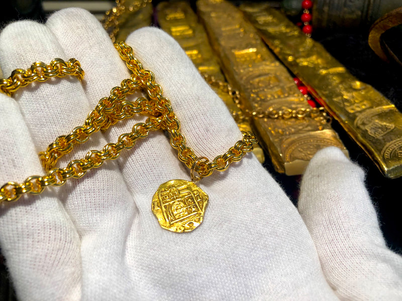 Spain 1 Escudo 1556-98 "Treasure Necklace" Pirate Gold Coins 5