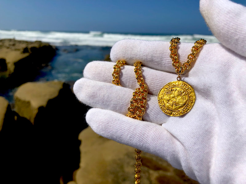 Spain Ducado 1590-93 "King & Queen" Pirate Gold Coins Jewelry Treasures 2