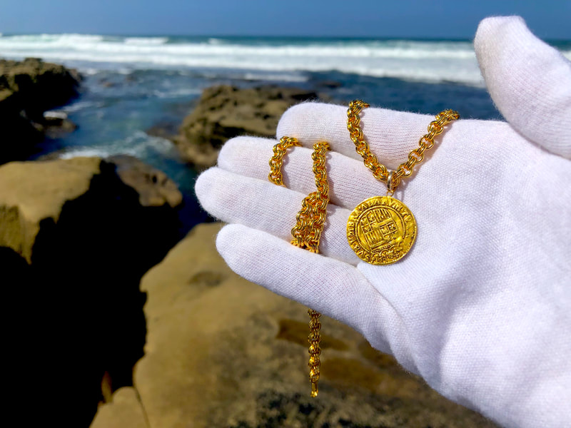 Spain Ducado 1590-93 "King & Queen" Pirate Gold Coins Jewelry Treasures 4