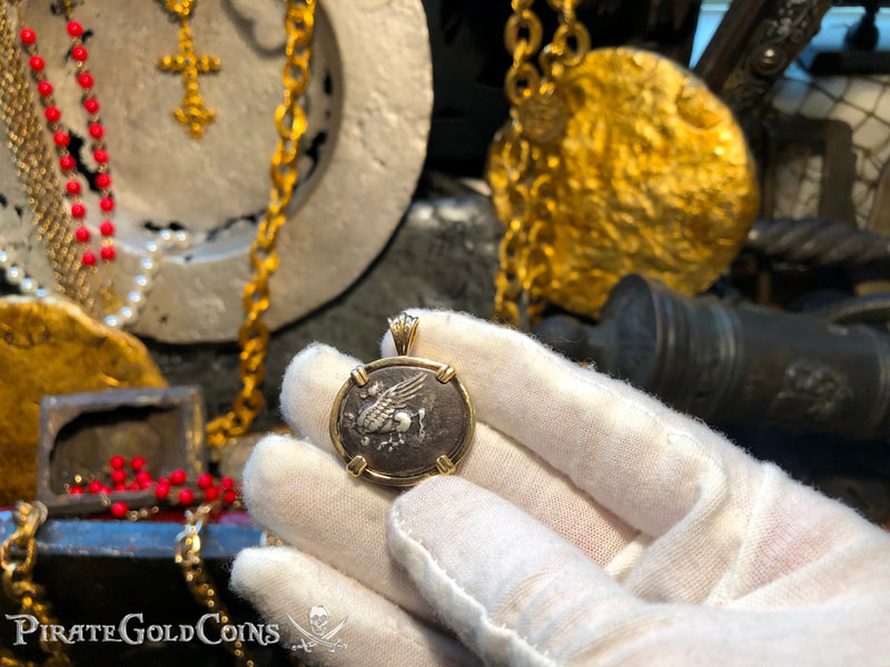 Akarnania "Pegasus | Athena" 350-330BC Ancient Jewelry Treasure 2