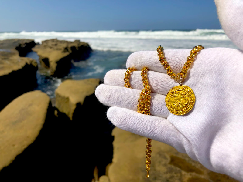 Spain Ducado 1590-93 "King & Queen" Pirate Gold Coins Jewelry Treasures 6