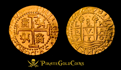 Peru  1710  "22kt Pendant"  8 Escudos  Perfect  Pendant  Piece! 2