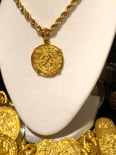 Reproduction Colombia 1622 "First Gold Coin in New World" Gold Electroplated 8