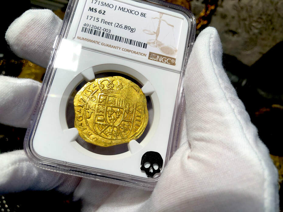 Mexico 8 Escudos 1715 "1715 Plate Fleet Shipwreck" NGC 62