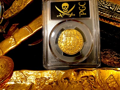 Spain  4 Escudos  1712  "RARE - Only 1 Graded"  PCGS AU Details 7