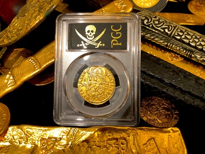 Spain  4 Escudos  1712  "RARE - Only 1 Graded"  PCGS AU Details 9