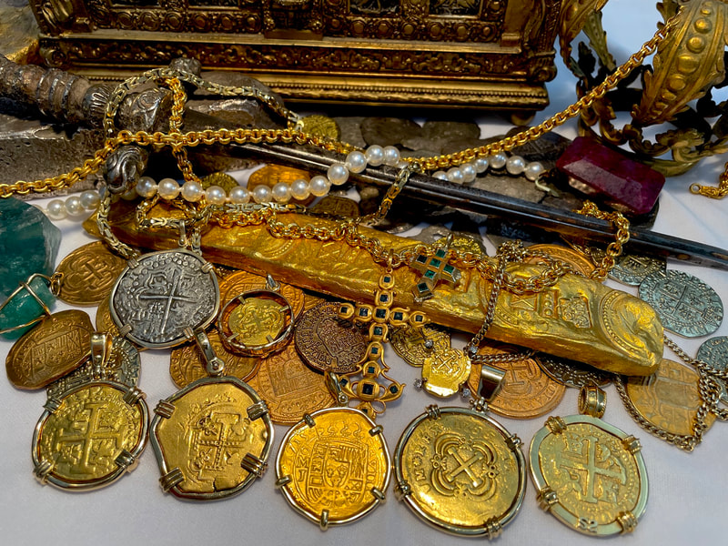 Peru  8 Escudos  1708 "22kt Gold Plated" Replica 2