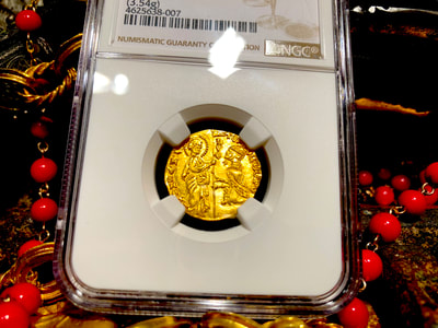 Italy 1414-23 Ducat "Jesus Christ & Book of Gospel" NGC 67 6