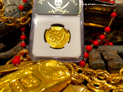 Mexico 4 Escudos 1713  NGC 62 Pirate Gold Coins 11