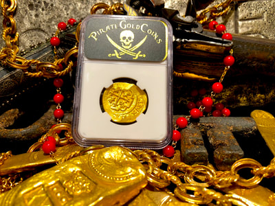Mexico 4 Escudos 1713  NGC 62 Pirate Gold Coins 15