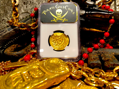 Mexico 4 Escudos 1713  NGC 62 Pirate Gold Coins 17