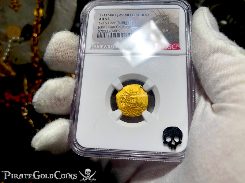Mexico 1 Escudo 1711 "Full 4 Digit Date- from the Fleet Shipwreck" NGC 53 8