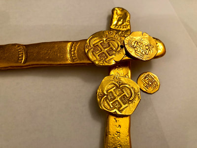 Spain 2 Escudos 1556-98 Raw Pirate Gold Treasure Coin Doubloon 6