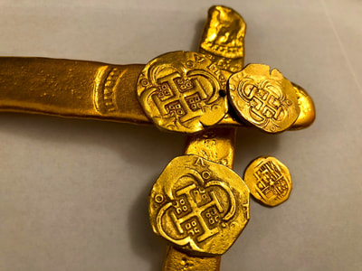 Spain 2 Escudos 1556-98 Raw Pirate Gold Treasure Coins Doubloon 5