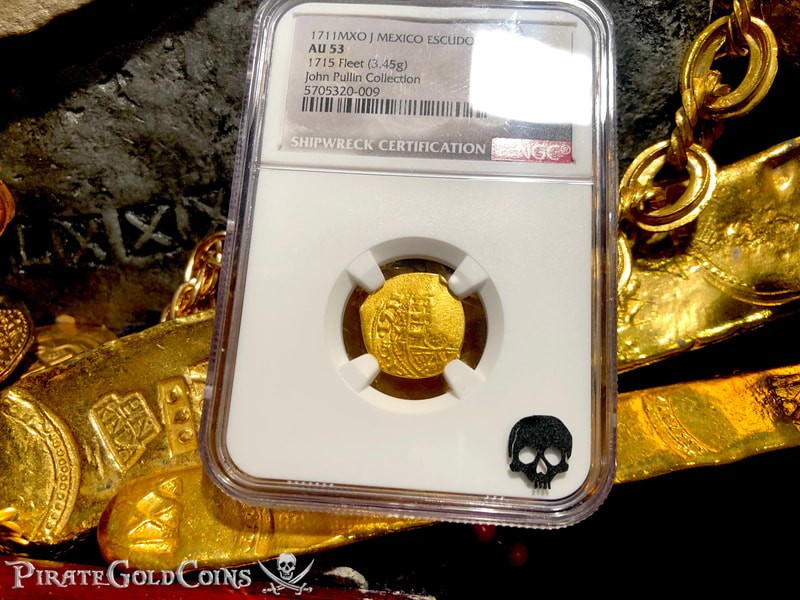 Mexico 1 Escudo 1711 "Full 4 Digit Date- from the Fleet Shipwreck" NGC 53 6