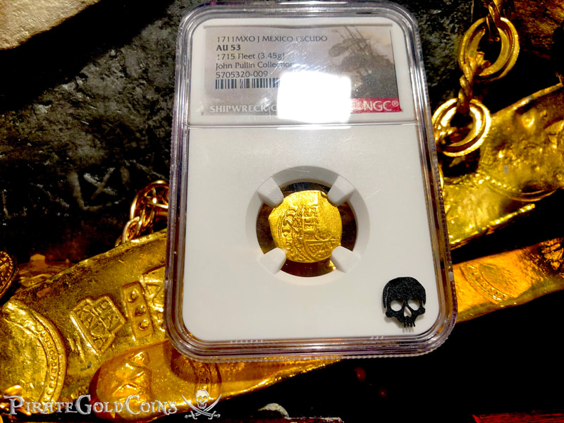 Mexico 1 Escudo 1711 "Full 4 Digit Date- from the Fleet Shipwreck" NGC 53 7