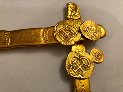 Spain 2 Escudos 1556-98 Raw Pirate Gold Treasure Coins Doubloon 6