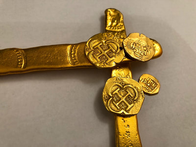 Spain 2 Escudos 1556-98 Raw Pirate Gold Treasure Coin Doubloon 9