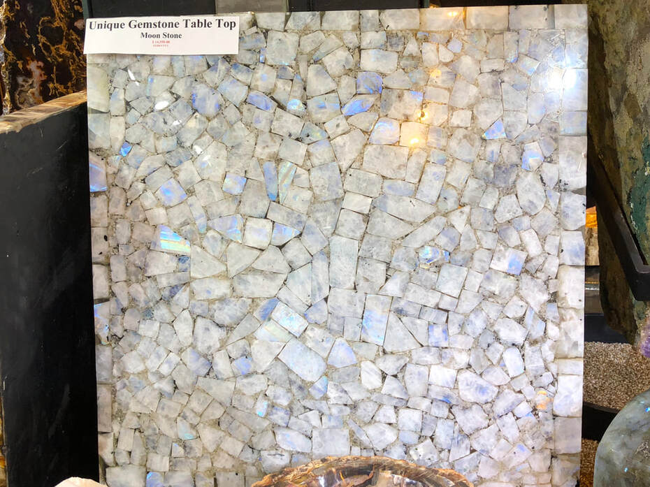 Pirate Gold Coins Treasures of the Earth - Moon Stone Table Top