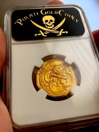 Spain  2 Escudos  1556-98  "Toledo Mint "M" inside of Circle"  NGC 61 10