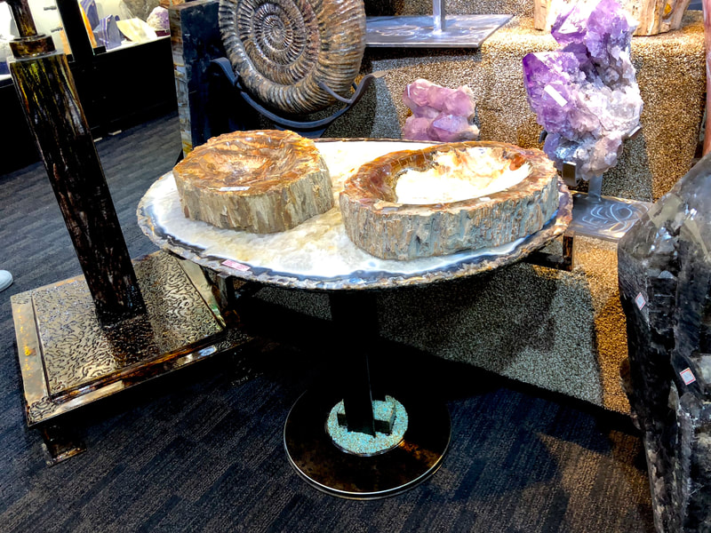 Pirate Gold Coins Treasures of the Earth - Agate Crystal Table 7