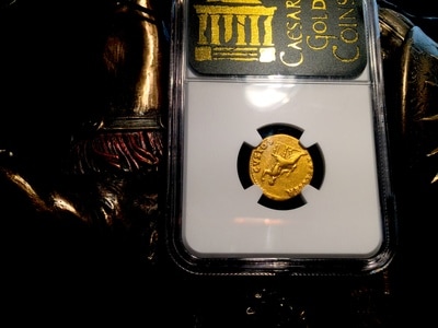 Roman Empire  54-68AD  "Nero"  Aureus  NGC Ch VF 5x3 10