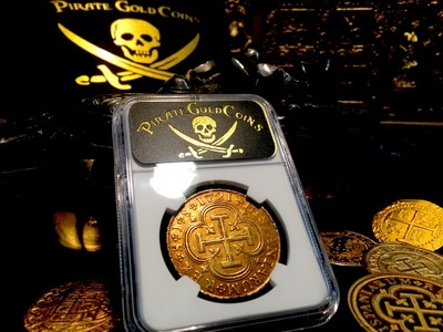 Spain  8 Escudos  1721  "Philip V - Seville Mint"  NGC 45 Gold Doubloon 9